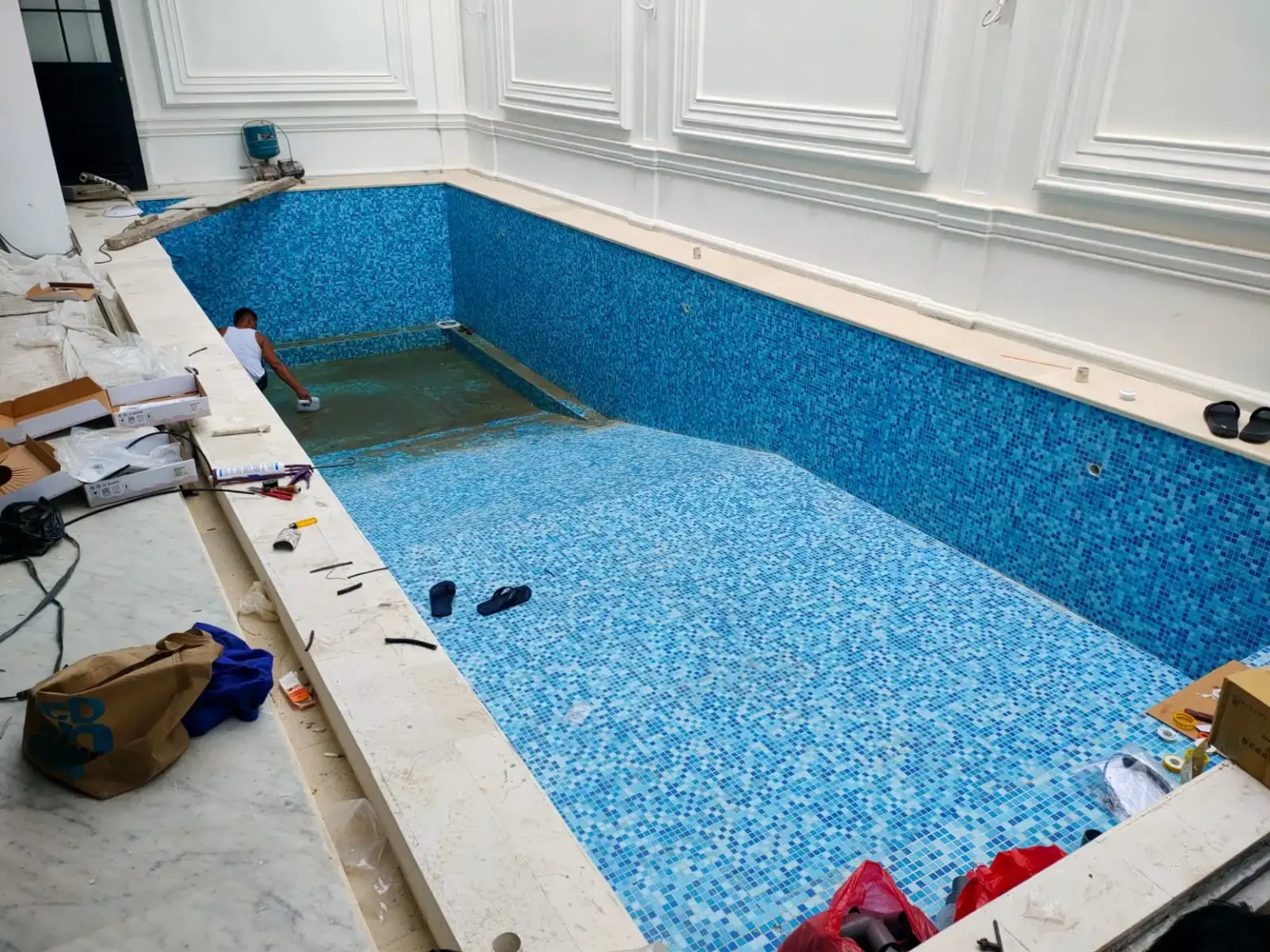cara membuat kolam renang