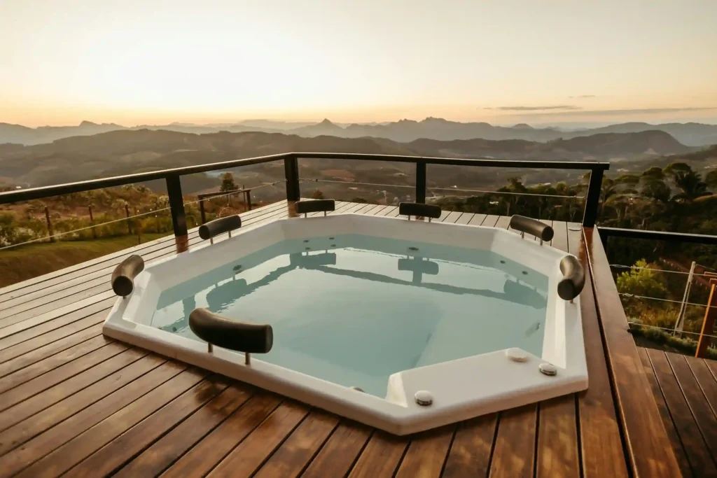 Whirlpool Outdoor dengan pemandangan yang indah